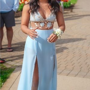 Beautiful Blue Lucy In the Sky Prom Dress!